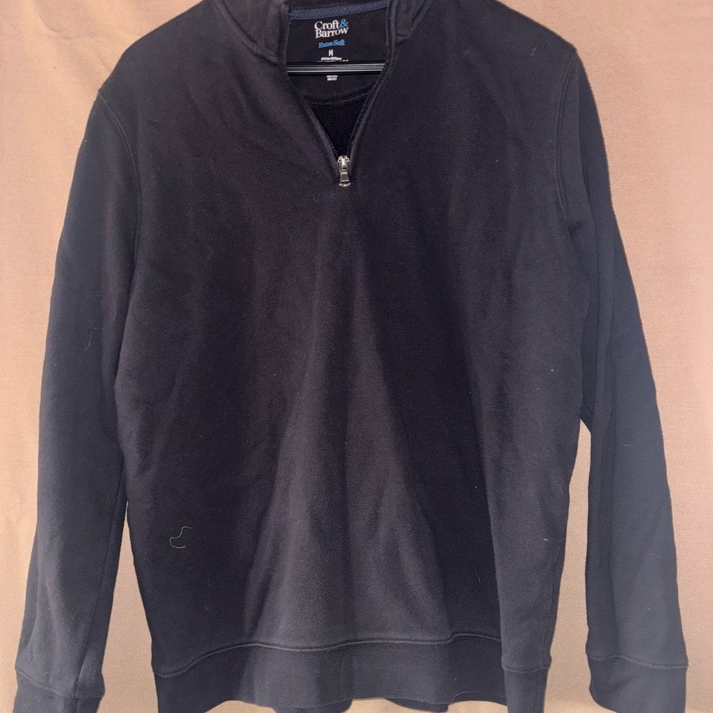 croft & barrow Men's Zip-Up Black Sweater